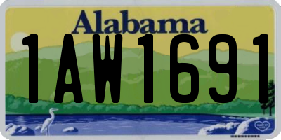 AL license plate 1AW1691