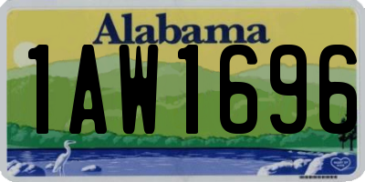 AL license plate 1AW1696