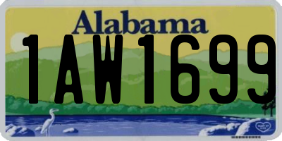 AL license plate 1AW1699