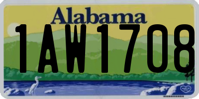 AL license plate 1AW1708