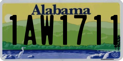 AL license plate 1AW1711