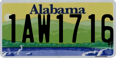 AL license plate 1AW1716