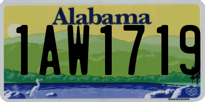 AL license plate 1AW1719
