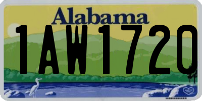 AL license plate 1AW1720