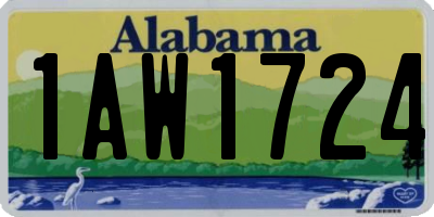 AL license plate 1AW1724