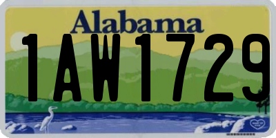 AL license plate 1AW1729