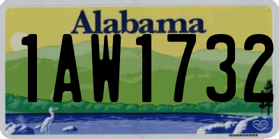 AL license plate 1AW1732
