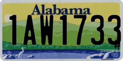 AL license plate 1AW1733
