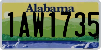 AL license plate 1AW1735