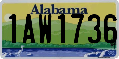 AL license plate 1AW1736