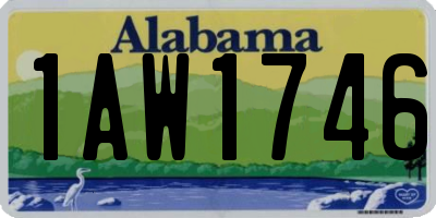 AL license plate 1AW1746