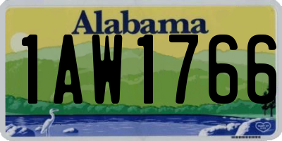 AL license plate 1AW1766