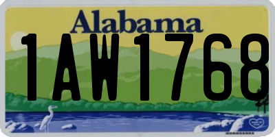 AL license plate 1AW1768