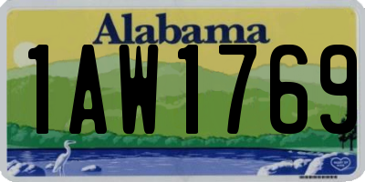 AL license plate 1AW1769