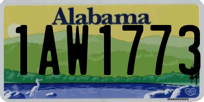 AL license plate 1AW1773