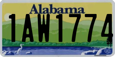 AL license plate 1AW1774