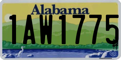 AL license plate 1AW1775