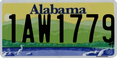 AL license plate 1AW1779