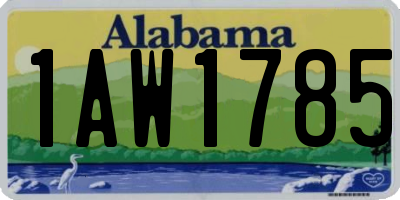 AL license plate 1AW1785