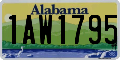 AL license plate 1AW1795