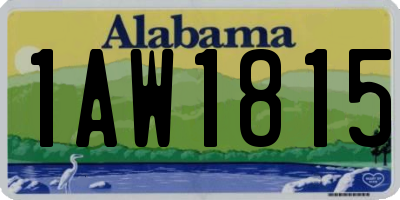 AL license plate 1AW1815