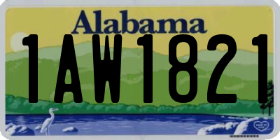 AL license plate 1AW1821