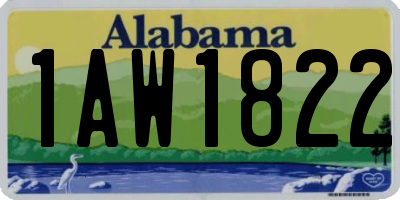 AL license plate 1AW1822
