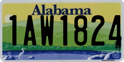 AL license plate 1AW1824