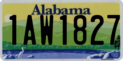 AL license plate 1AW1827
