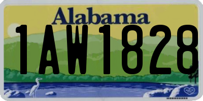 AL license plate 1AW1828