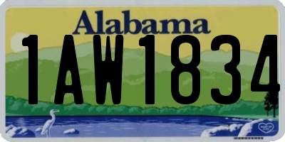 AL license plate 1AW1834