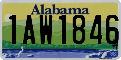AL license plate 1AW1846