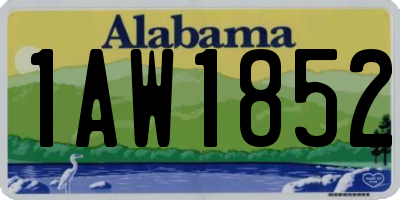 AL license plate 1AW1852
