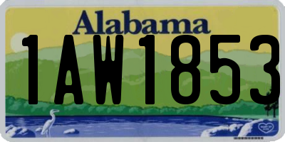 AL license plate 1AW1853
