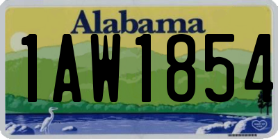 AL license plate 1AW1854