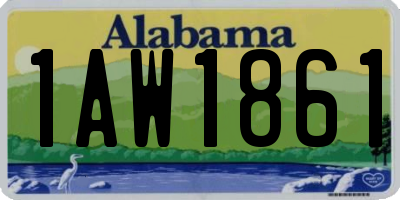 AL license plate 1AW1861