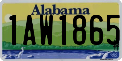 AL license plate 1AW1865