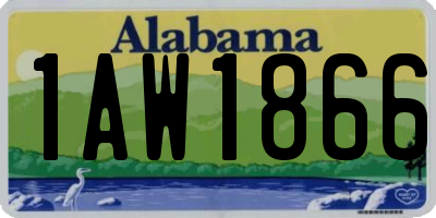AL license plate 1AW1866