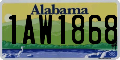 AL license plate 1AW1868