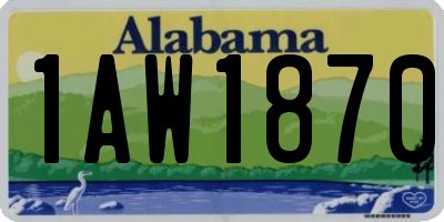 AL license plate 1AW1870