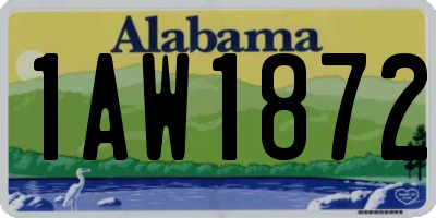 AL license plate 1AW1872