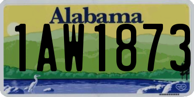 AL license plate 1AW1873