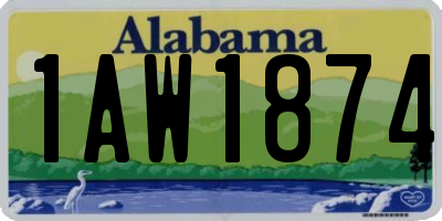 AL license plate 1AW1874
