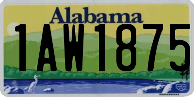 AL license plate 1AW1875