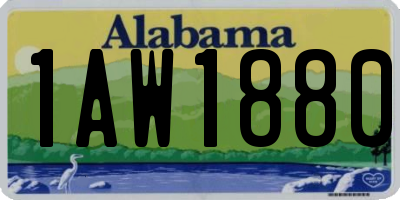 AL license plate 1AW1880