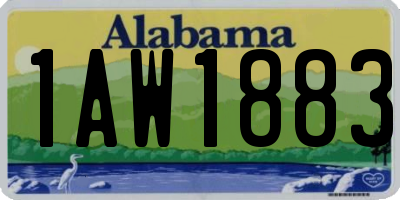 AL license plate 1AW1883