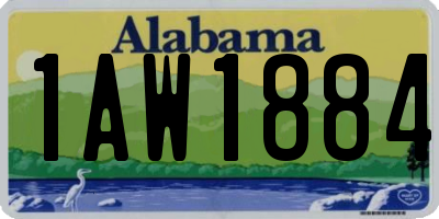 AL license plate 1AW1884