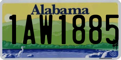 AL license plate 1AW1885
