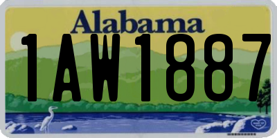 AL license plate 1AW1887