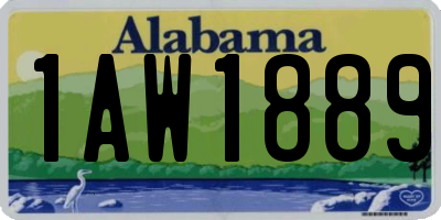 AL license plate 1AW1889